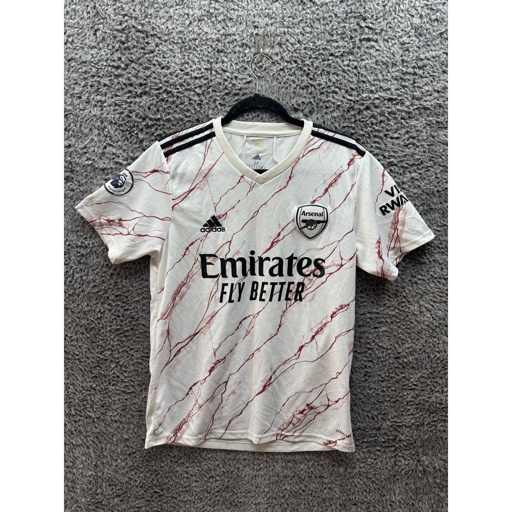 Adidas Arsenal Away 20/21 Kieran Tierney‎ #3 Soccer Jersey White Mens Size M